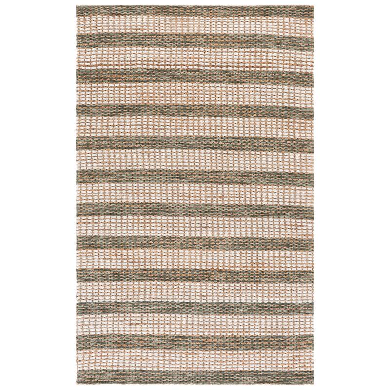 Martha Stewart by SAFAVIEH Handmade Halldis Jute Rug - 5' x 8' - Natural/Green