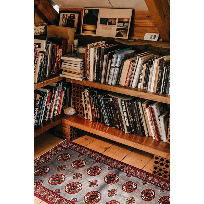 ECARPETGALLERY Hand-knotted Teimani Blue Wool Rug - 4'2 x 6'3