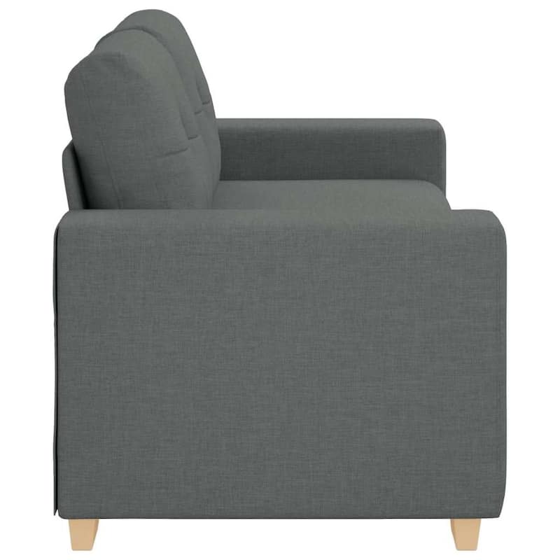 vidaXL Loveseat Sofa Dark Grey/Black - 30.3 x 71.3 x 32.3 in