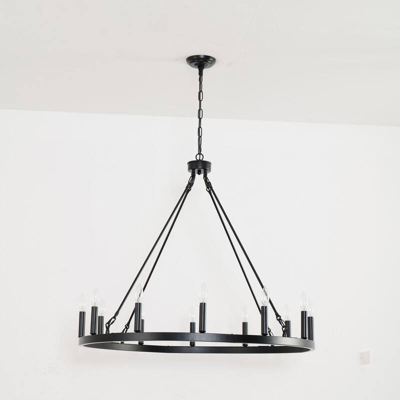 Wagon Wheel Chandelier Collection - Rustic Farmhouse Lighting for Every Space