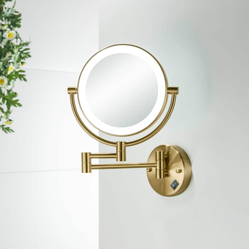 Circular LED Wall Mount Magnifying Make Up Mirror