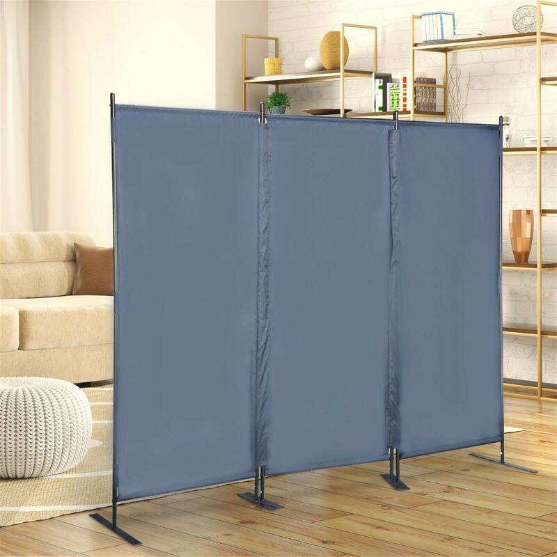 3 Panel Folding Privacy Screen Portable Wall Partition, 6 Ft Divider