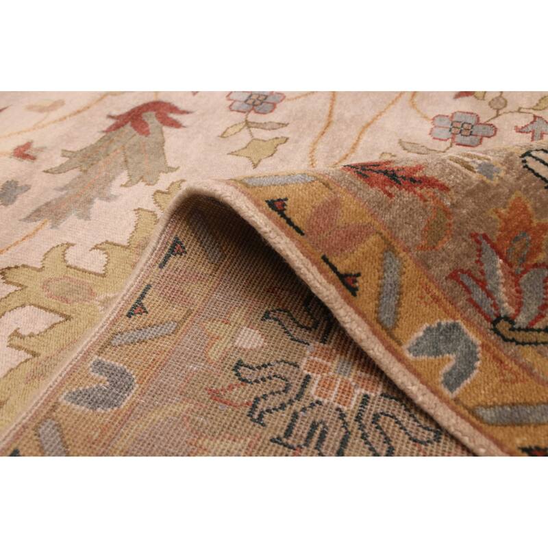 ECARPETGALLERY Hand-knotted Jules Serapi Ivory Wool Rug - 8'11 x 11'10