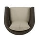 preview thumbnail 10 of 16, Darius Outdoor Wicker Aluminum Swivel Club Chair with Cushion (Set of 2) by Christopher Knight Home