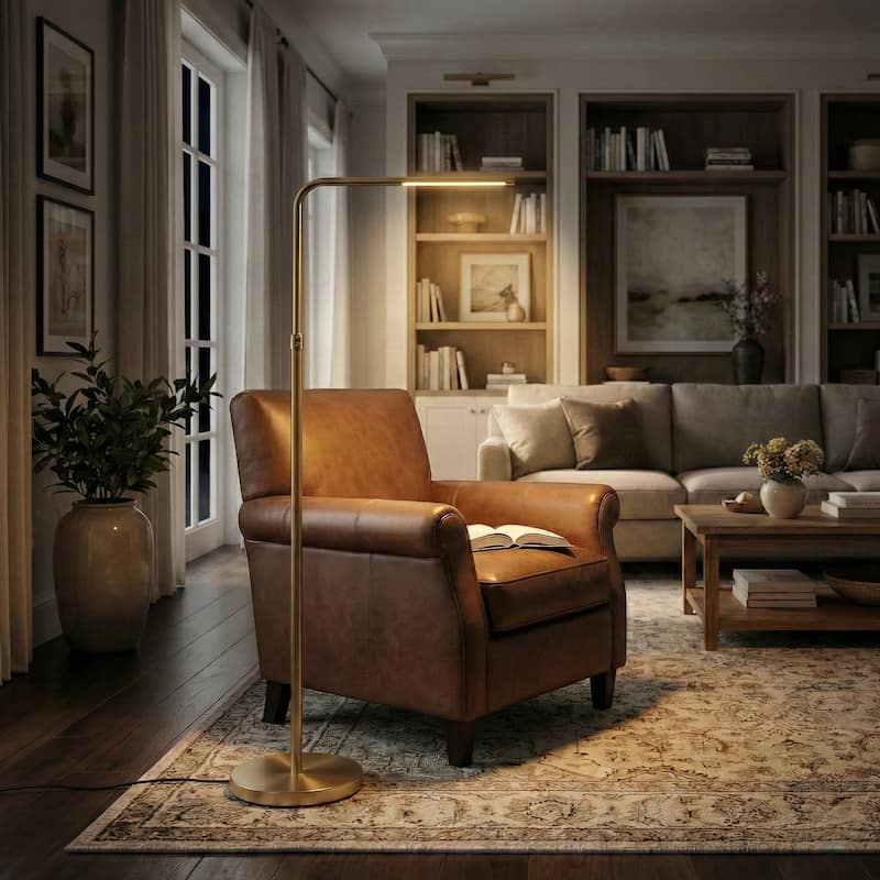 Sleek LED Floor Lamp with Adjustable Lighting