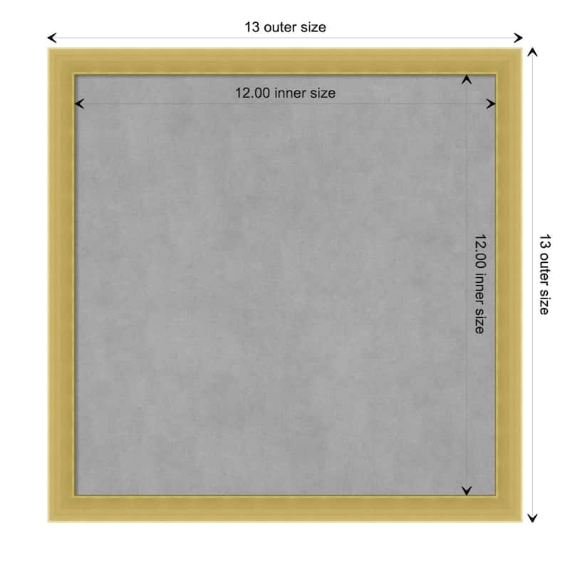 Amanti Art Svelte Polished Gold Framed Magnetic Board - Board Size 12x12