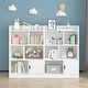 preview thumbnail 8 of 7, Kids Bookcase, Bookshelf with 6 Compartments, Freestanding Shelves for Bedroom, Living Room, Office, Closet, School in White