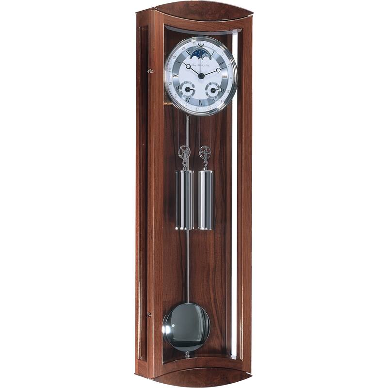 Rectangular Regulator Pendulum Wall Clock - 31" - Brown