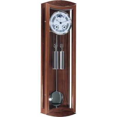 Rectangular Regulator Pendulum Wall Clock - 31" - Brown
