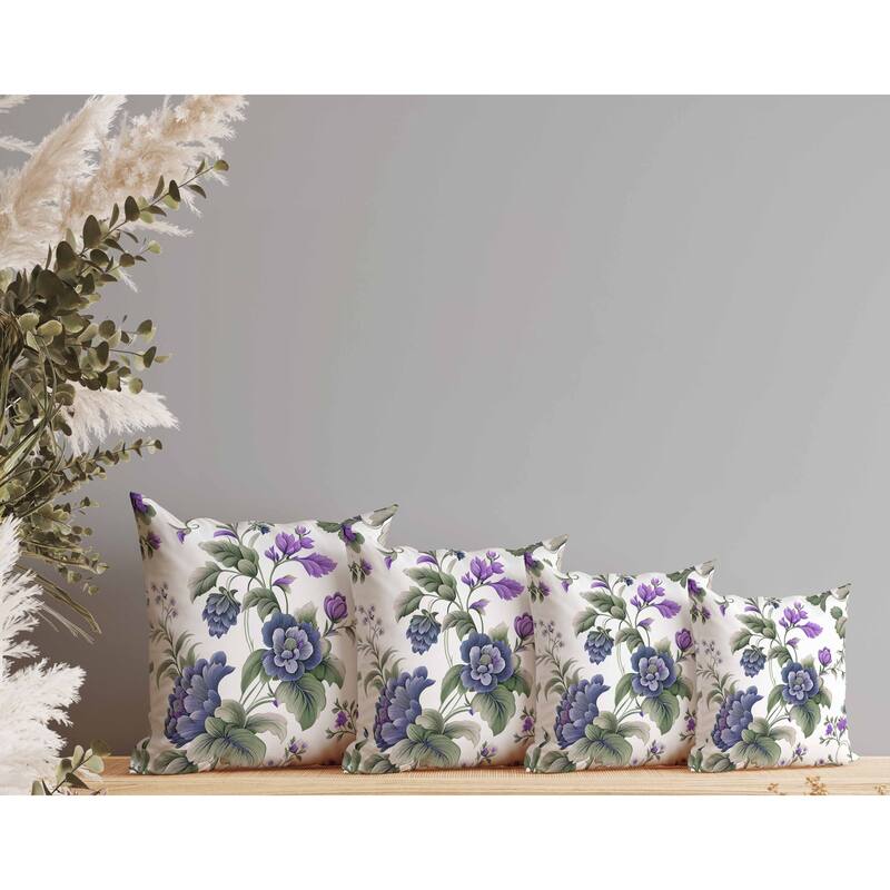Orchit Magic Indoor/Outdoor Reversible Throw Pillow White and Green