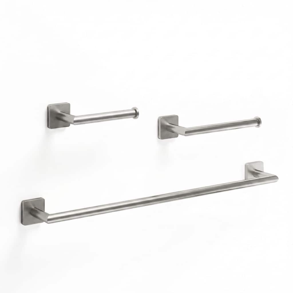 Vigo VGAC3002 Satro 3 Piece Bathroom Package with 24" Towel Bar, Towel