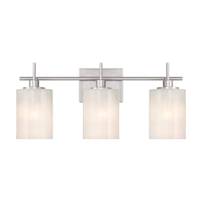 Bellevue SHBF14699 3 Light 22" Wide Vanity Light with Strié Glass
