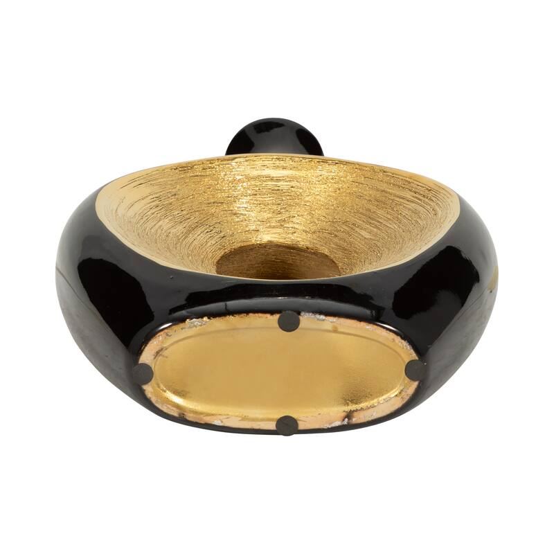 Modern Ceramic Textured Oval Cut-Out Vase - Home Decor - 13"