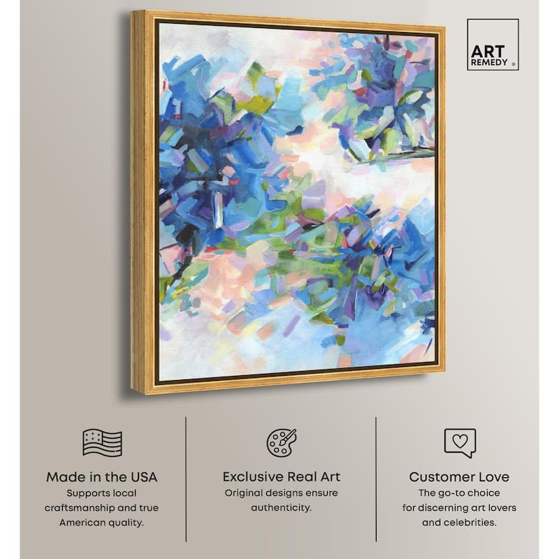 Blue Botanicals Canvas by Art Remedy
