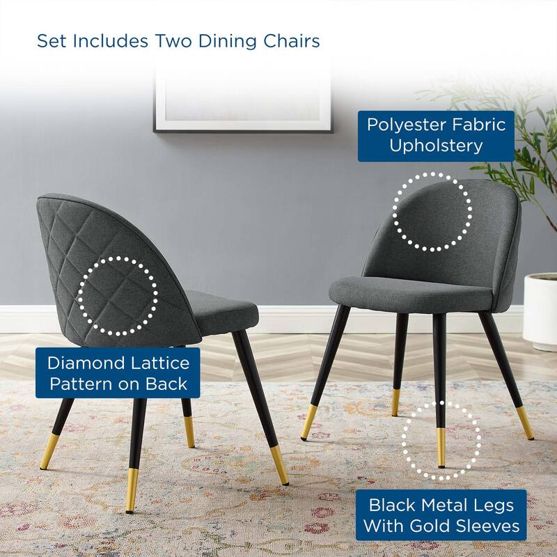 Cordial Upholstered Fabric Dining Chairs - Set of 2