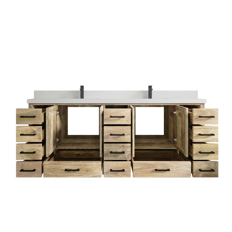 Willow Collections 84 in. W x 22 in. D Malibu Mango Double Sink Bathroom Vanity with Countertop