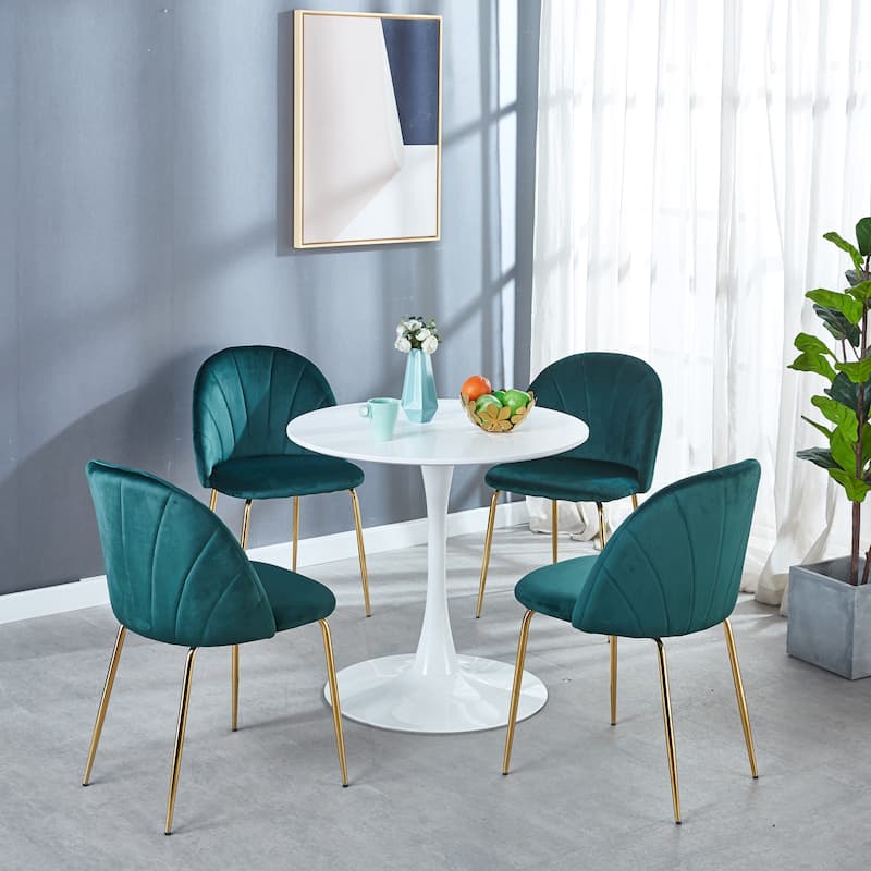 31.5"Tulip Dining Table for 2-4 people With Round Mdf Table Top, Pedestal Dining Table, End Table Leisure Coffee Table