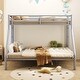 preview thumbnail 48 of 52, Metal Bunk Bed with 2 Built-in Ladders, Twin XL Over Queen/Full XL Over Queen Heavy Duty Bunk Bedframe with Guardrails for Kids