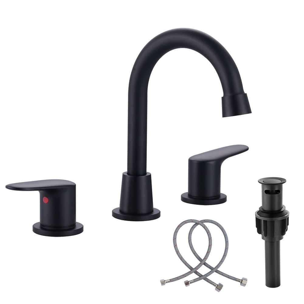 WOWOW 8 in. Widespread Bathroom Sink Faucet with Pop-Up Drain
