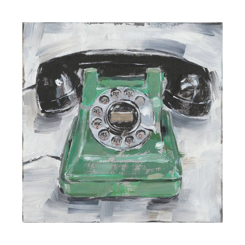 Retro Phone III (41 x 41) Canvas Art Print - Large