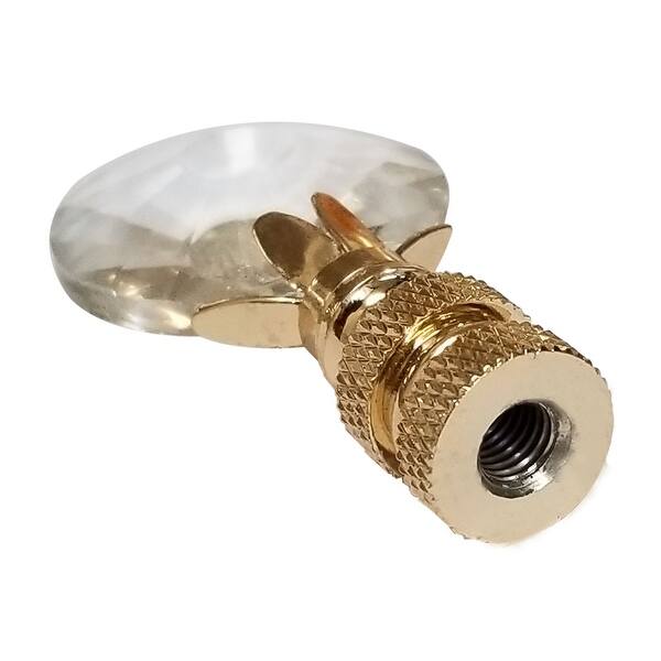 Polished Brass Beaded Knob Finial