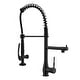 preview thumbnail 1 of 12, 2 Spout Single Handle Kitchen Faucet with Pull Down Sprayer Black