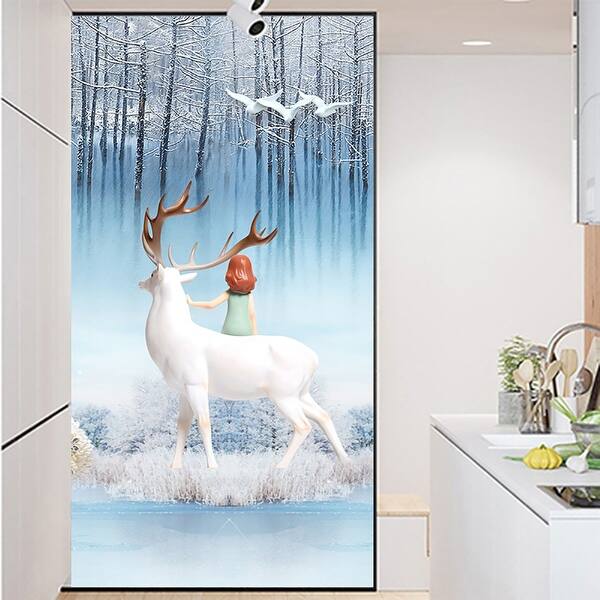Shop Chezmax Decorative Privacy Window Film No Glue Frosted Glass