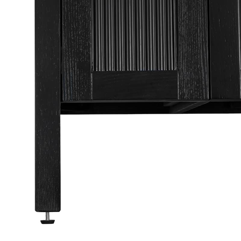 Luka Bathroom Vanity in Black Oak with Alluring Quartz Top