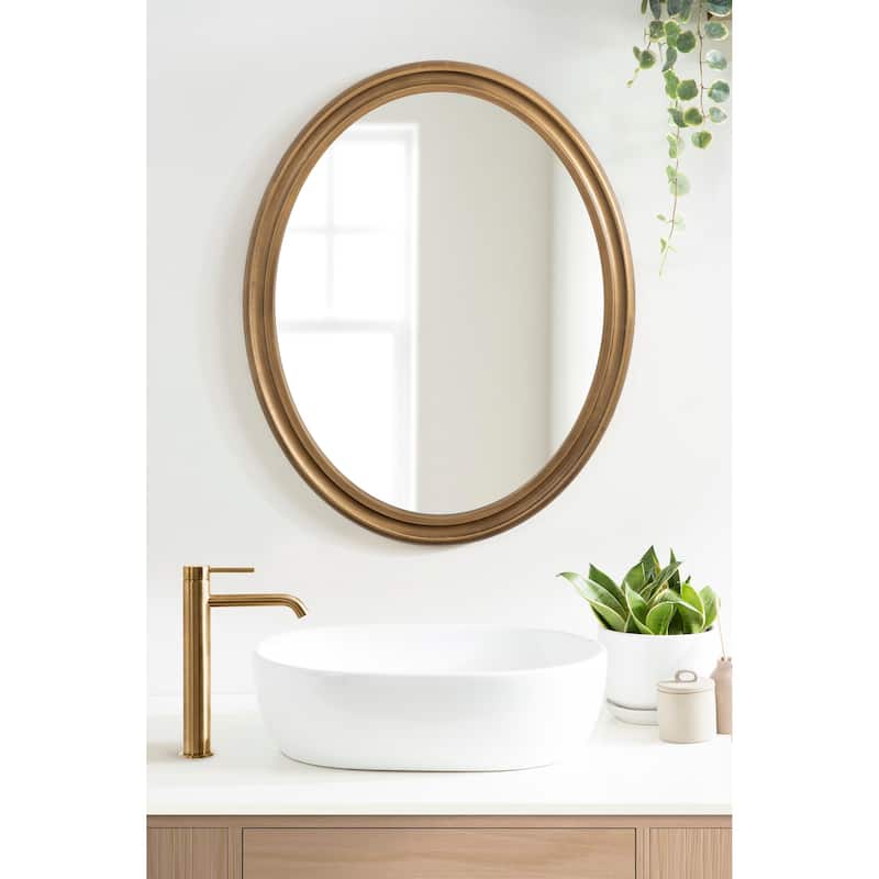 Kate and Laurel Mansell Oval Framed Wall Mirror