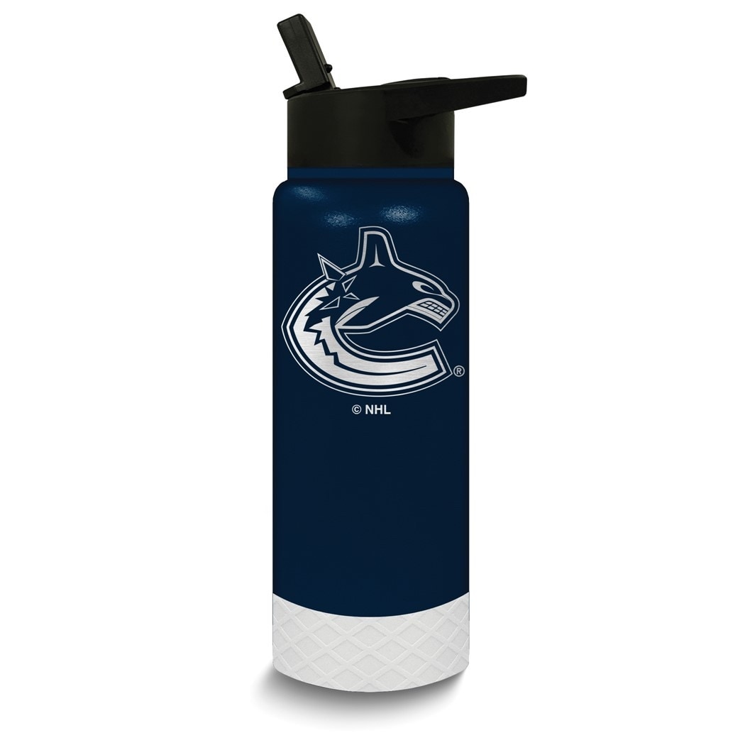 Curata NHL Vancouver Canucks Stainless Steel Silicone Grip 24 Oz. Water Bottle