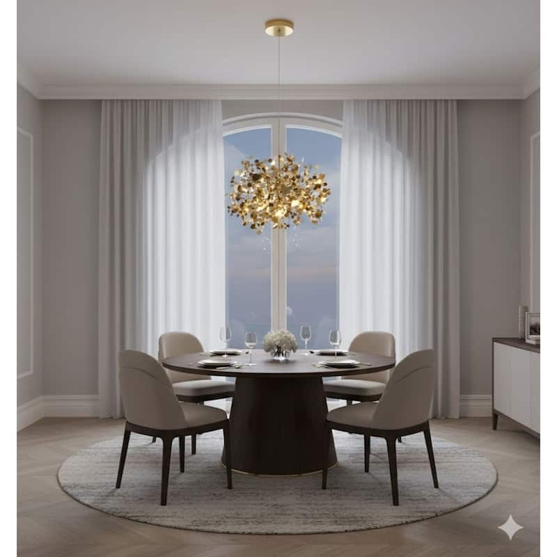 3-Light Gold Stainless Steel Pendant