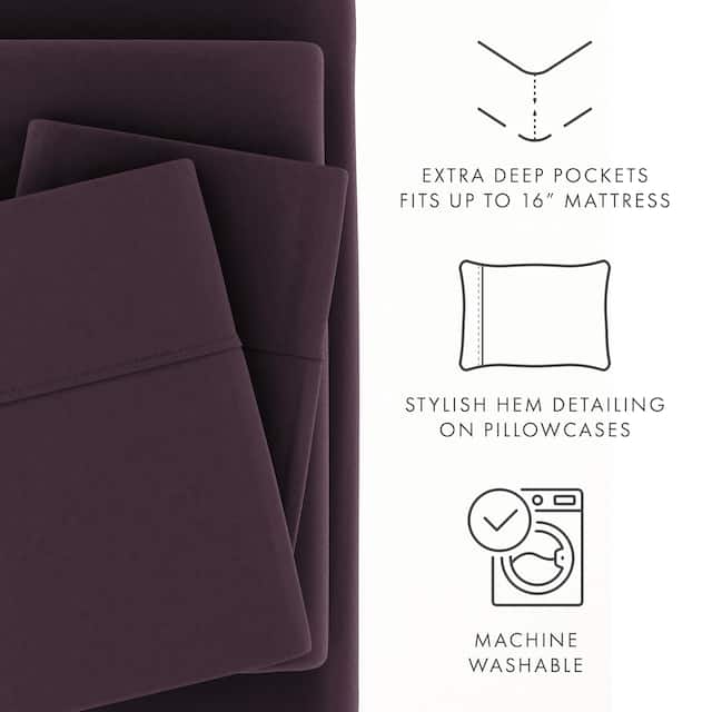 Becky Cameron Ultra-soft Deep Pocket Microfiber 4-piece Bed Sheet Set