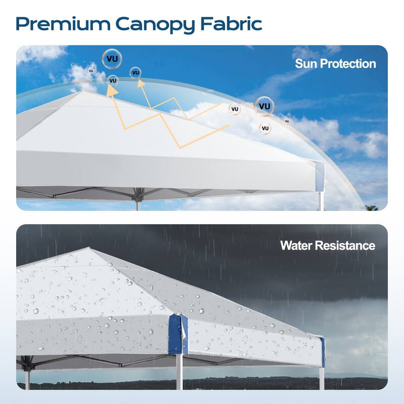 Aoodor 12'x12' Pop Up Canopy Tent with Roller Bag, Portable Instant Shade Canopy