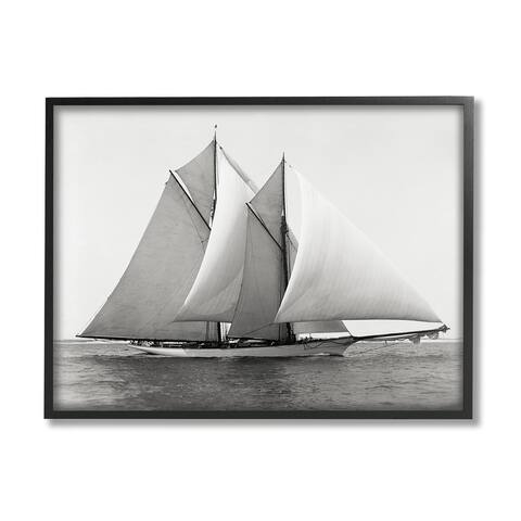 Stupell Industries Majestic Ship Ocean Photography Framed Giclee Art by Graffi*Tee Studios