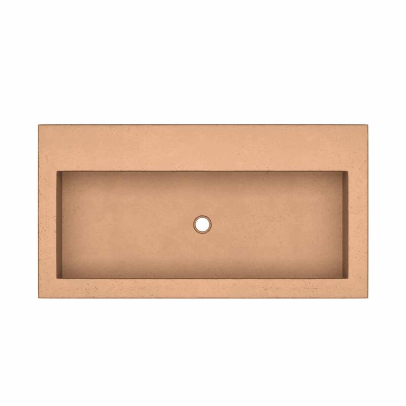 36" NativeStone Trough Drop-in Rectangular Bathroom Sink - 36" x 19" x 5"