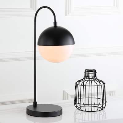 SAFAVIEH Lighting 21-inch Mid-Century Black Cappi LED Task Table Lamp - 9.75"x7"x20.5"