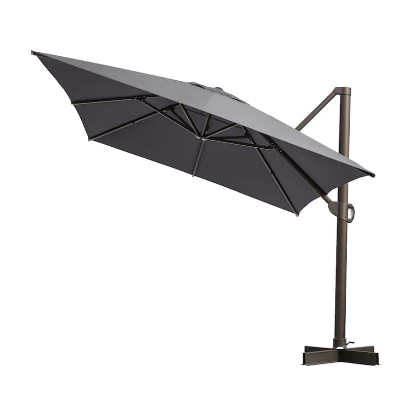 Luxury Outdoor Shade Canopy Patio Cantilever Offset Umbrella with 360-degree Rotation