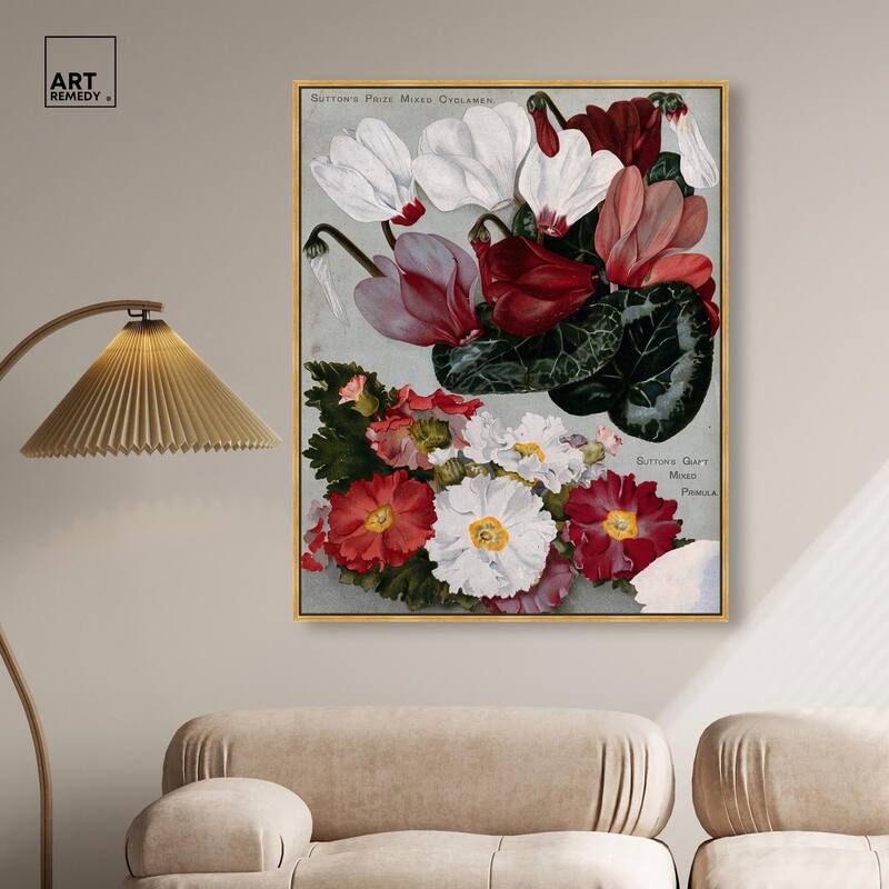 Cyclamens Canvas by Art Remedy