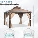 preview thumbnail 122 of 142, Outdoor Hardtop Gazebo Pergola w Galvanized Steel Roof and Aluminum Frame, Prime Curtains and nettings include
