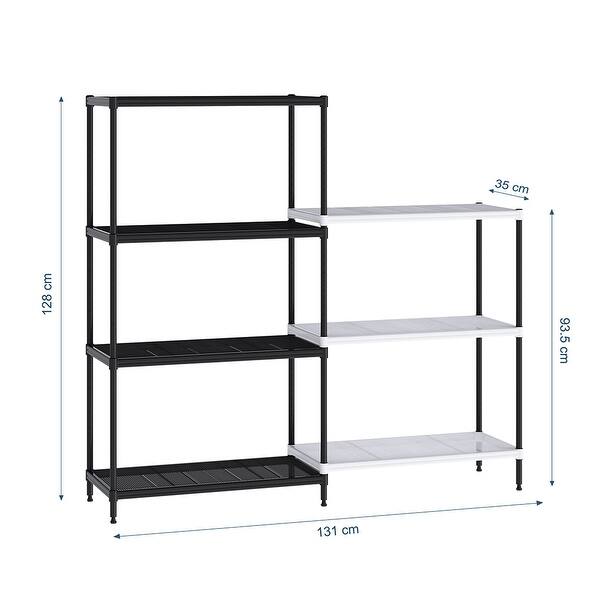 Shop Rackaphile Wire 2 Section Shelving Unit Adjustable Metal