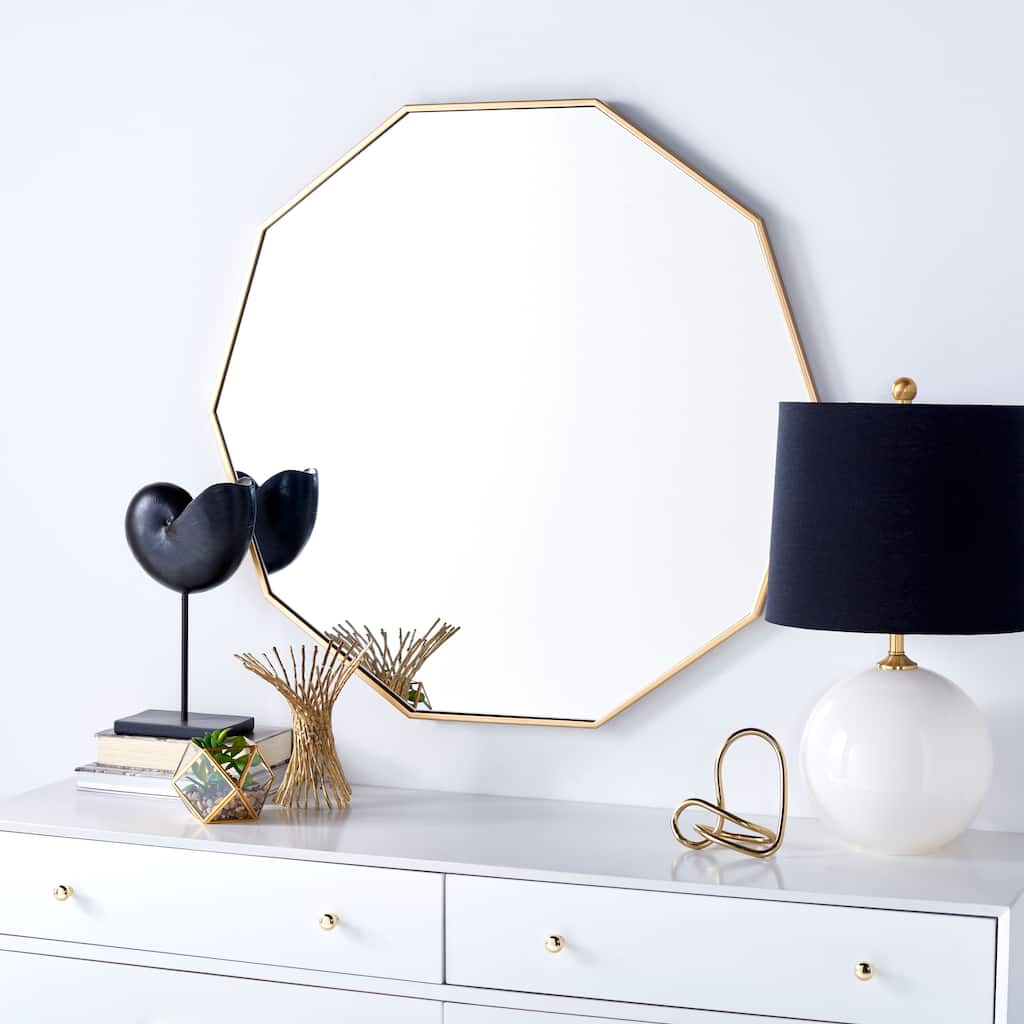 SAFAVIEH Yasmine 36-inch Decagon Mirror - 36" W x 0.8" D x 36" H