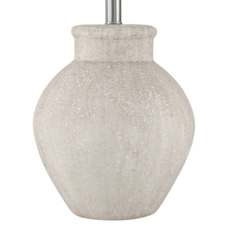 Acroma Avgust 24.25" Ceramic Table Lamp with Fabric Linen Shade