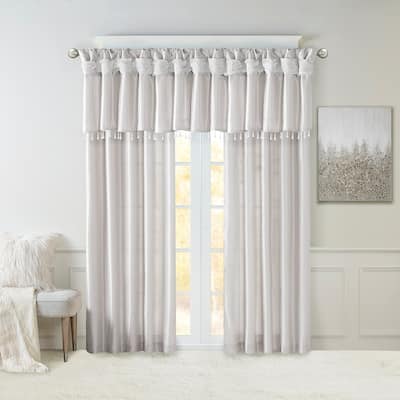 Twist Tab Lined Window Curtain Panel 50x95"