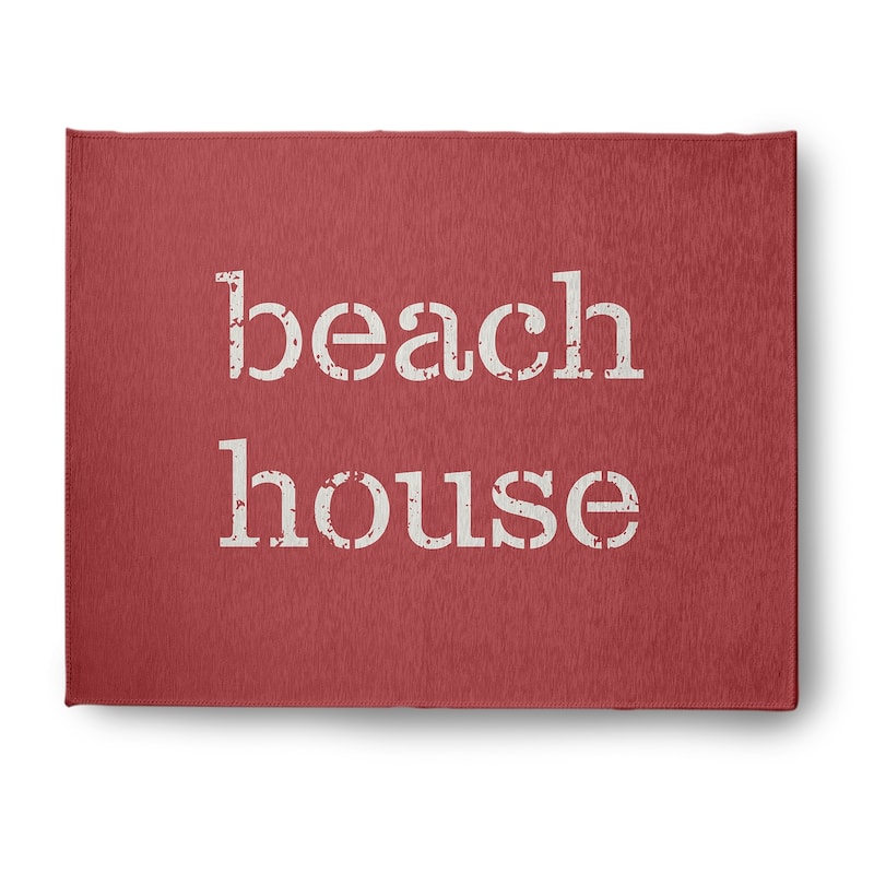 Beach House Nautical Indoor/Outdoor Rug - Ligonberry Red - 8' x 10'