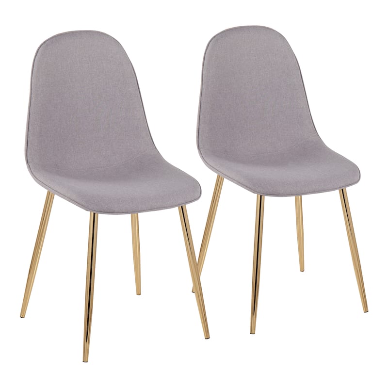 Silver Orchid Stone Gold Dining Chair - Set of 2