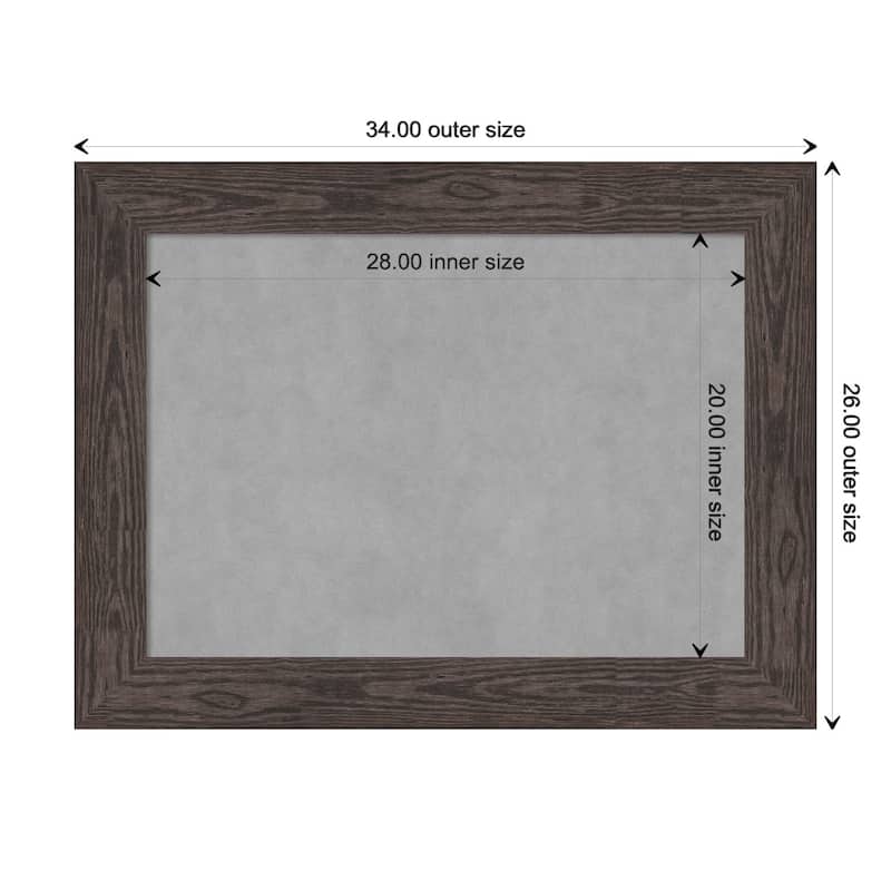 Amanti Art Bridge Black Framed Magnetic Board - Board Size 28x20