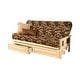 preview thumbnail 10 of 9, Somette Beli Mont Futon Set with Antique White Hardwood Frame, Rustic Pattern Cotton/Polyester Mattress, and Storage Drawers