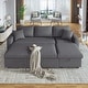 preview thumbnail 2 of 8, L-shape Sectional Sofa Modern Convertible Upholstered Twin Sofa Bed Sleeper with Storage Sofa Chaise and 2 Tossing Cushions