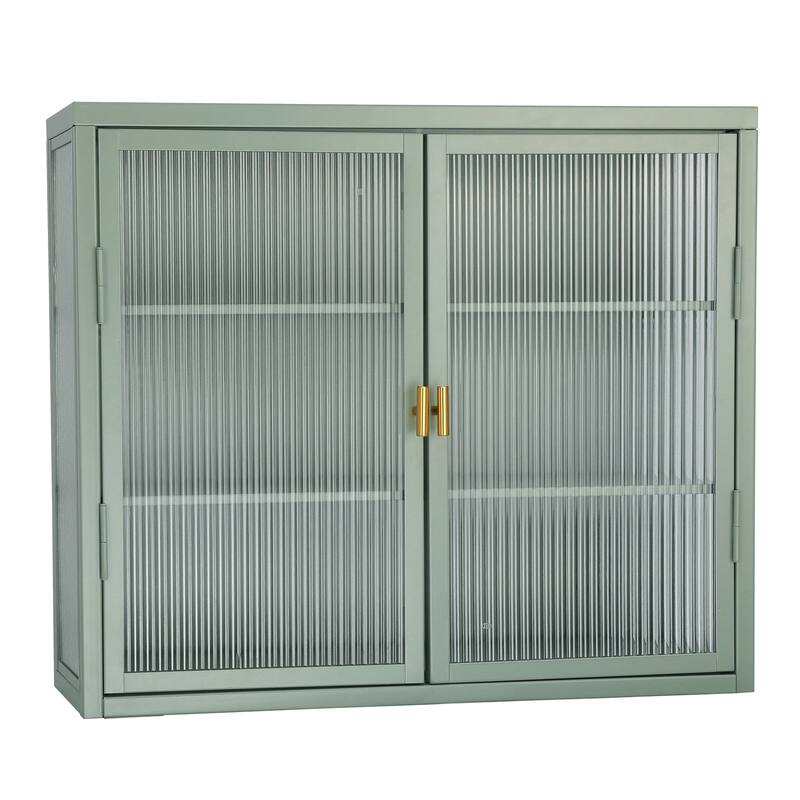 Double Glass Door Wall With Detachable Shelves Bed Bath