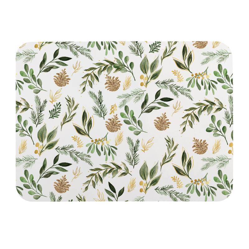 Shades of Green Foliage Falling Drying Mat - 20" x 15"